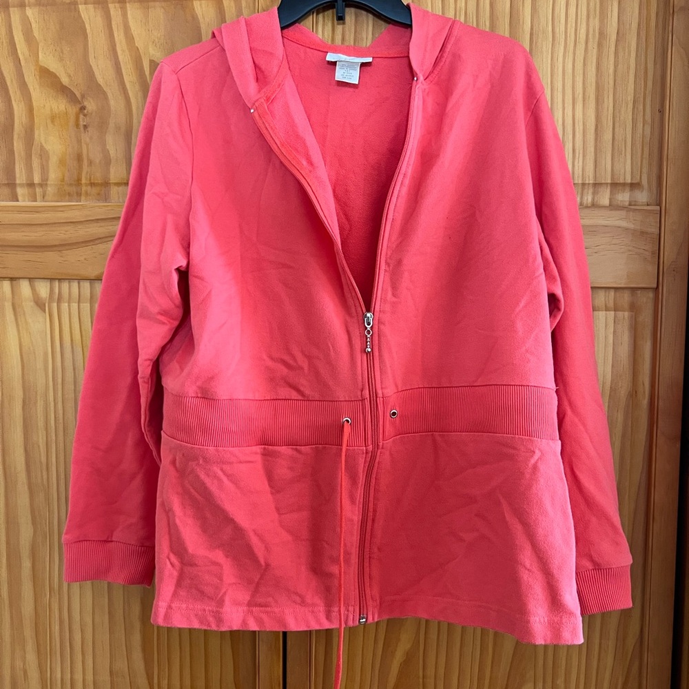 Women's Orange Hooded Jacket